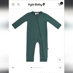 Kyte Zipper Romper in Emerald